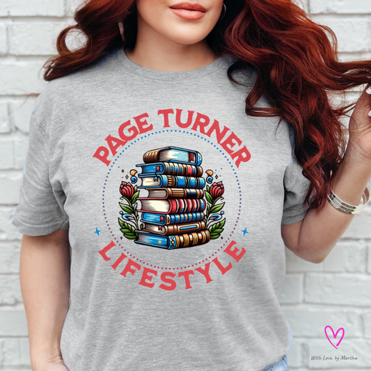 Page Turner Lifestyle T-Shirt (book lovers!)