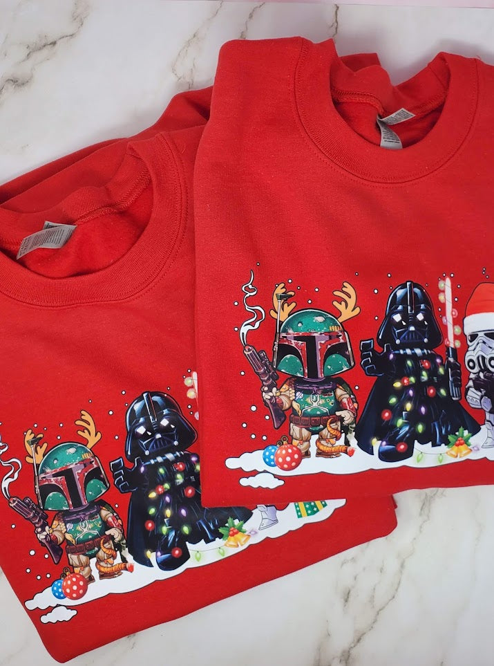 Sky Battle Christmas Crewneck Sweatshirt