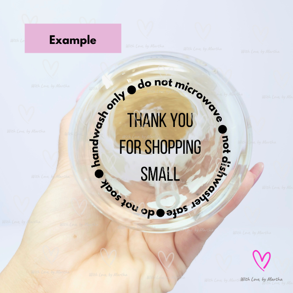 Thank you for shopping small Care Cup Instructions - UVDTF Transfer