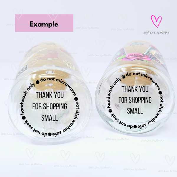 Thank you for shopping small Care Cup Instructions - UVDTF Transfer