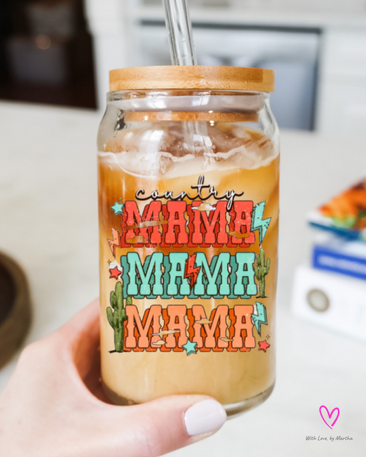 Country Mama Glass cup 16oz