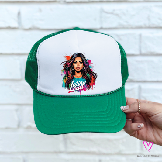 Latina Loud graffiti art trucker hat