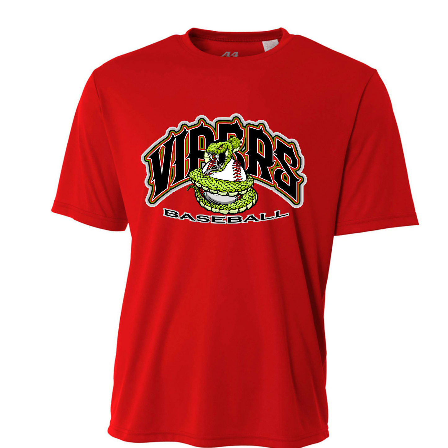 Vipers Baseball Practice T-shirt (Player tee) [Front and back]