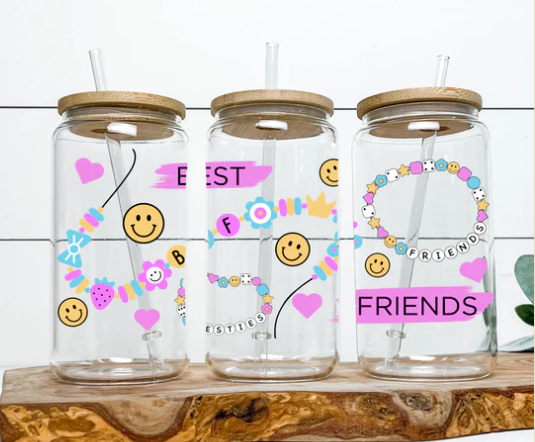 "Best Friends" Charm bracelet Cup 16oz