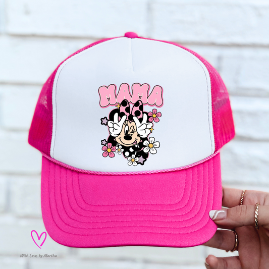 Mama Mouse Floral Trucker Hat