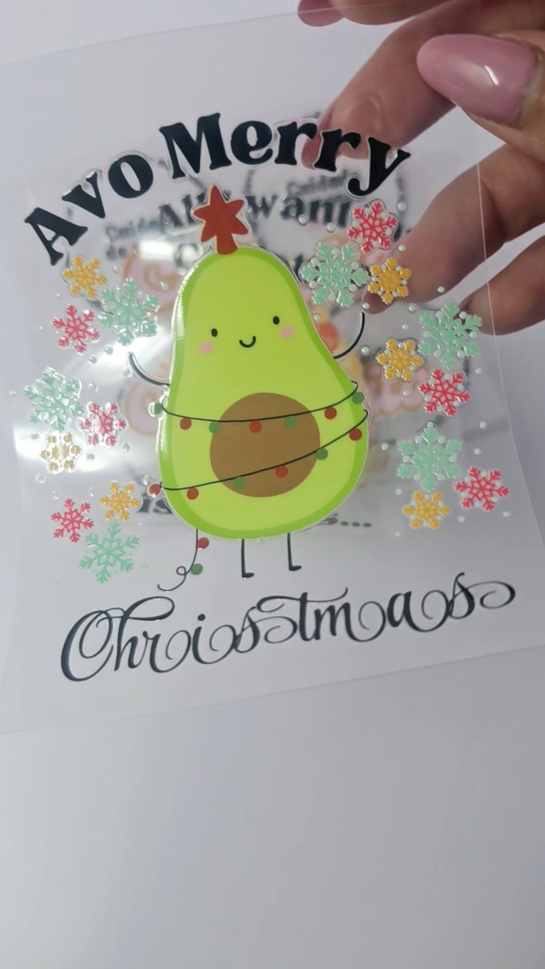 Avo Merry Christmas- UVDTF Transfer