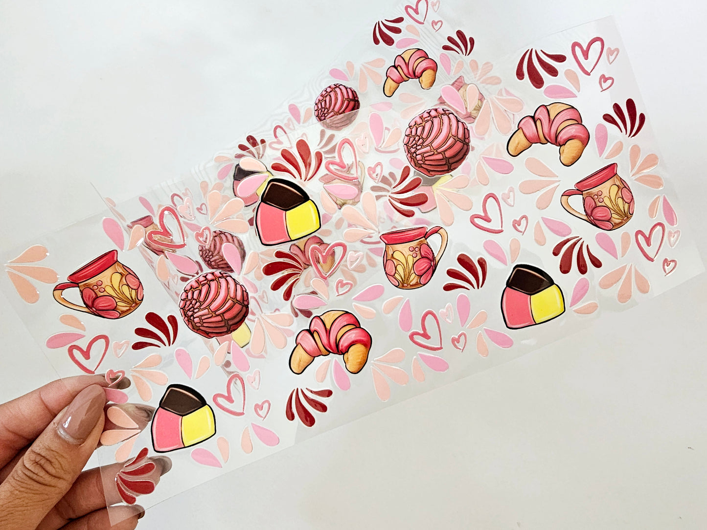 Mexican pastries postres talavera St. Valentine's UVDTF wrap Transfer